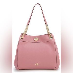 Coach Pebbled leather turn-lock edie purse, NWT